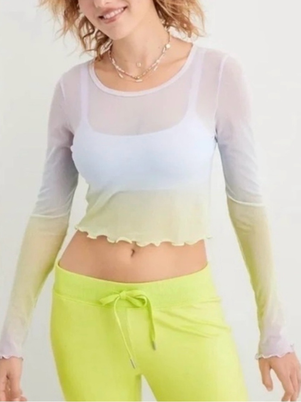Aerie Magic Mesh Top Coquette Y2K Fairycore Festival Size Small